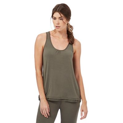 Nine by Savannah Miller Olive green super-soft jersey pyjama vest